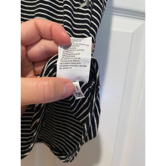American Eagle Womens Soft & Sexy Floral Striped Tank Size S Flowy Dark Fairy‎ - Picture 11 of 12
